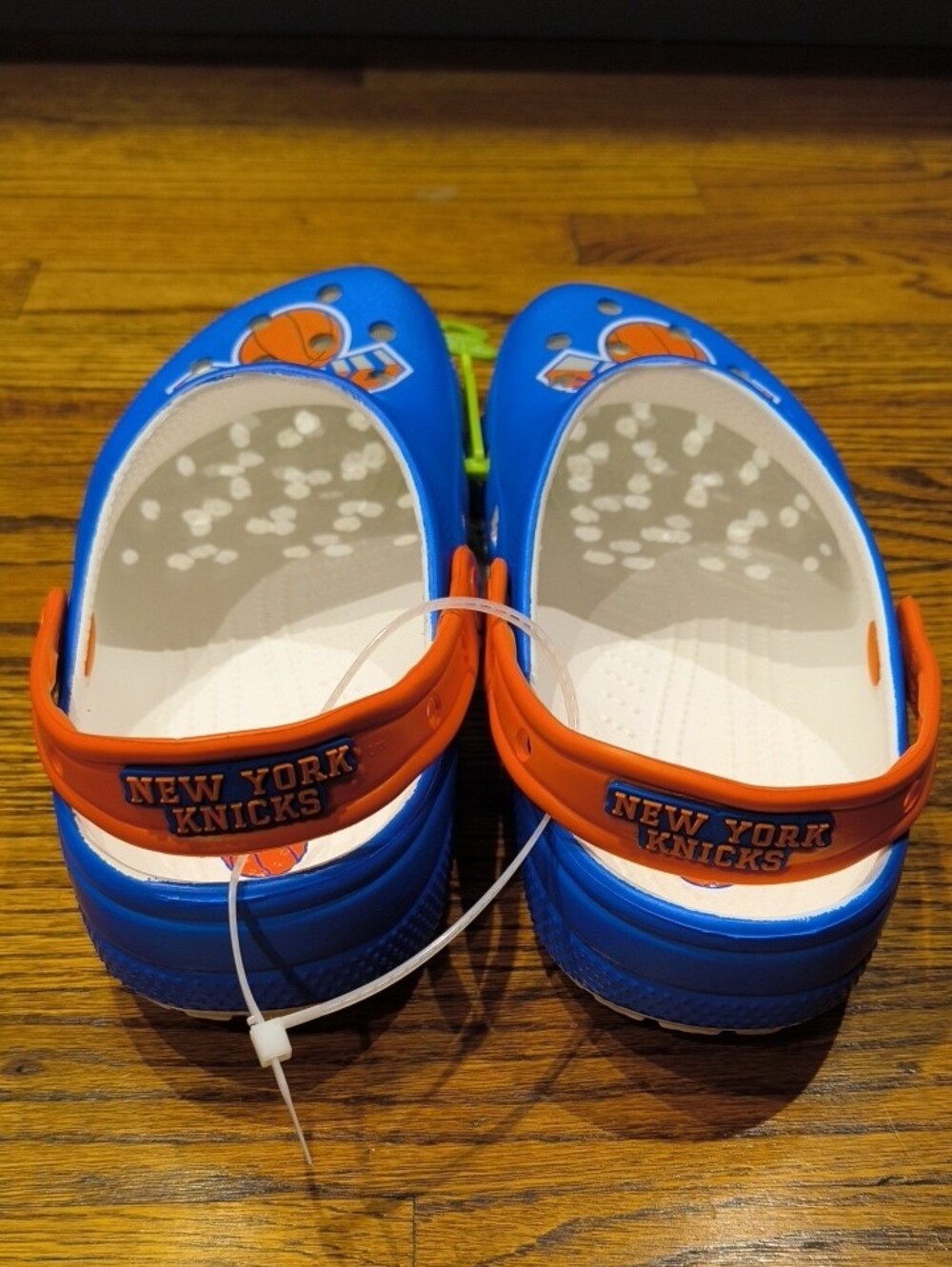 CROCS Blue and Orange Knicks Graphic Clogs - Picture 2 of 4